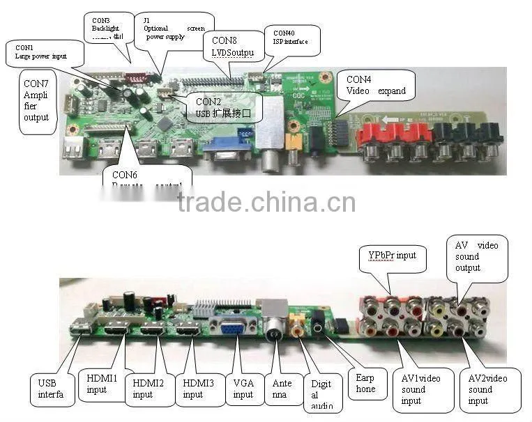 LED TV mother Board adopts MSTAR program,support 3HDMI/MPEG1/2/4/USB media play