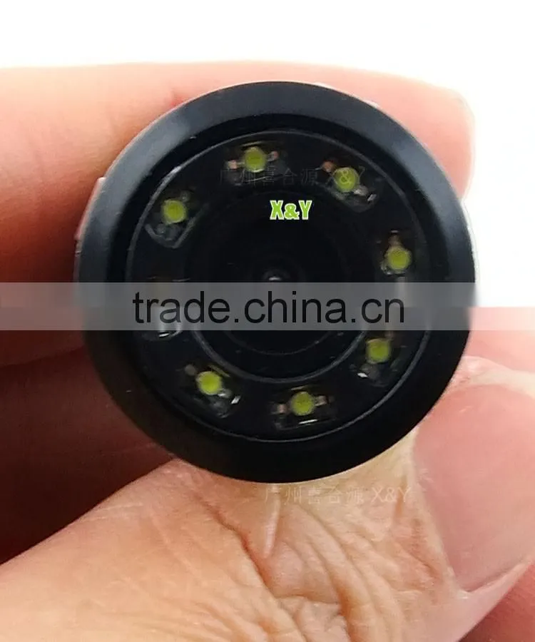 DC12 V universal 18.5mm 8 LED nightvision car back view camera mini car camera XY-1289LED