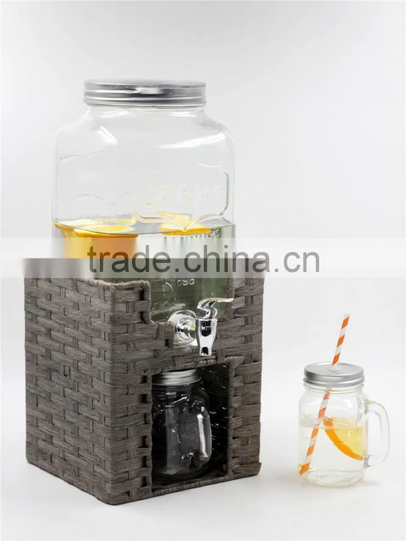 Square 8L Party drink glass dispenser set