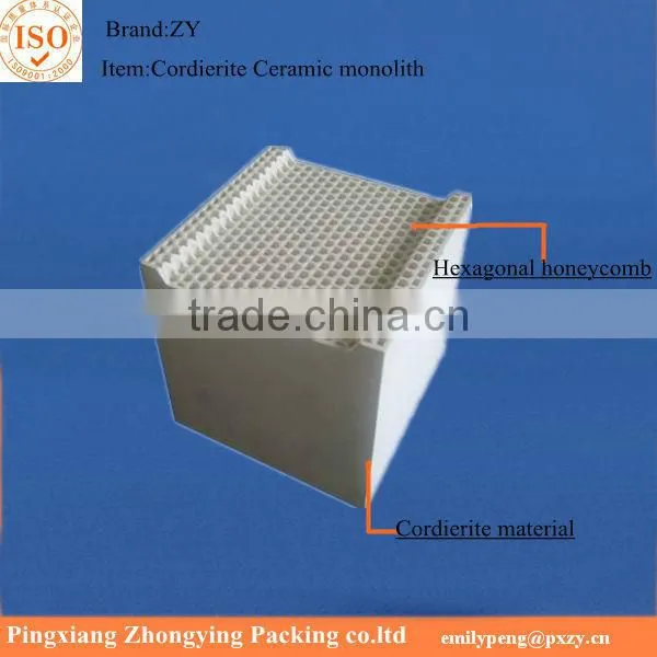 High quality&High temperature Ceramic Monoith, Ceramic Honeycomb Block for RTO/RCO