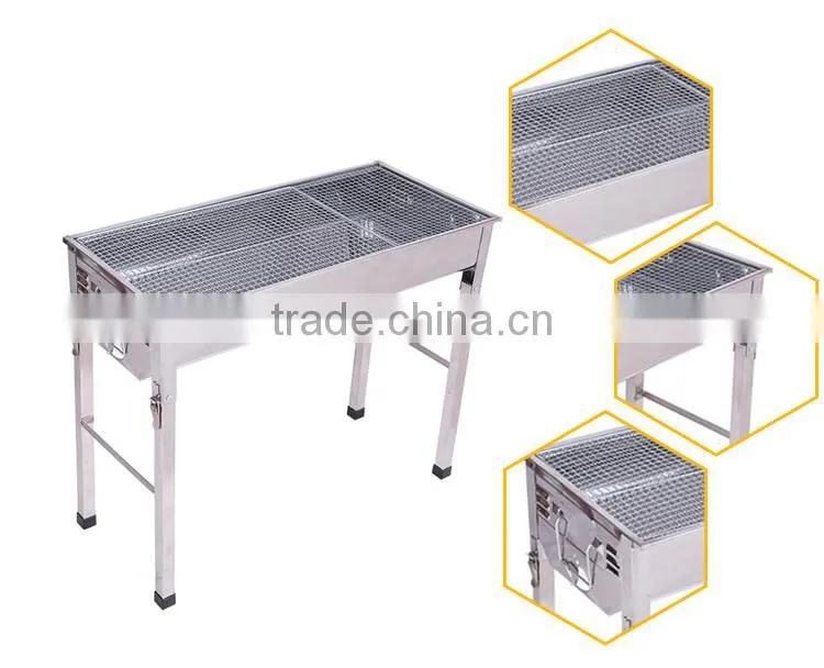 Newest style Guangzhou Riyou Supply stainless steel household barbecue charcoal grill