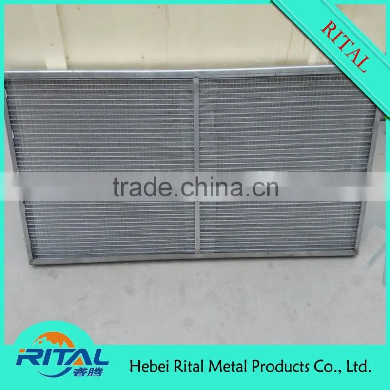 Cardboard/ Aluminum Frame Pre Pleated Panel Air Filter with Wire Mesh