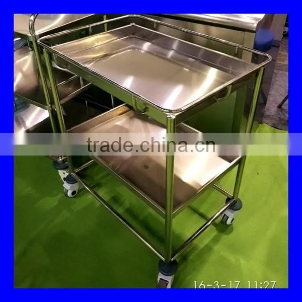 Best price lockable hospital medical abs treatment trolley with drawers with fast delivery