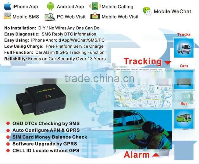 Small Size Smart OBD GPS Tracker Real Time Tracking OBD Car GPS Tracker CCTR-830