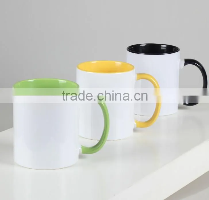 11oz Reinforced Porcelain White Mugs Inner Color Mug from China 10 Year+ Manufacturer