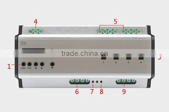 2016 New huge capacity dmx 512 rail switch light controller