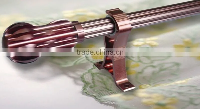 All kinds of colors Aluminum Anodized Profile curtain rod with end cap