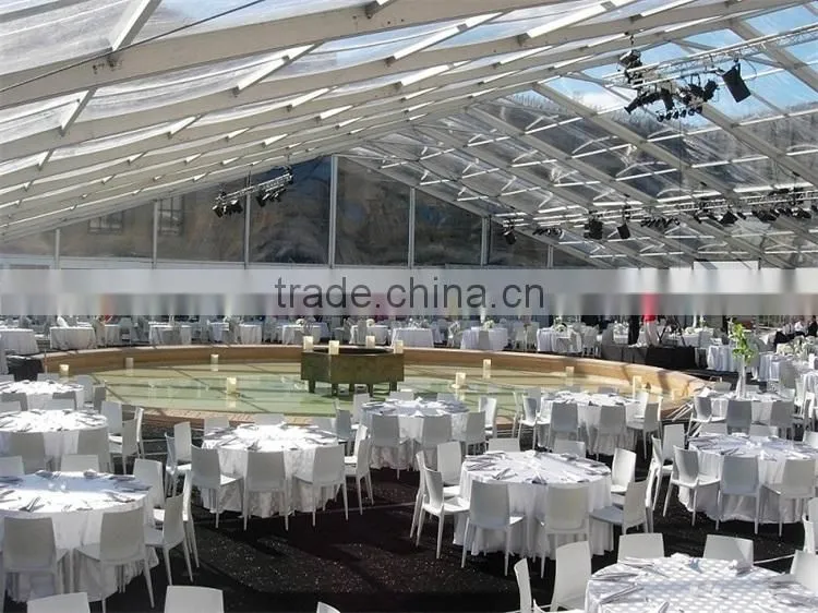 Hot sale high quality curve aluminum structure material stretch tent fabric waterproof