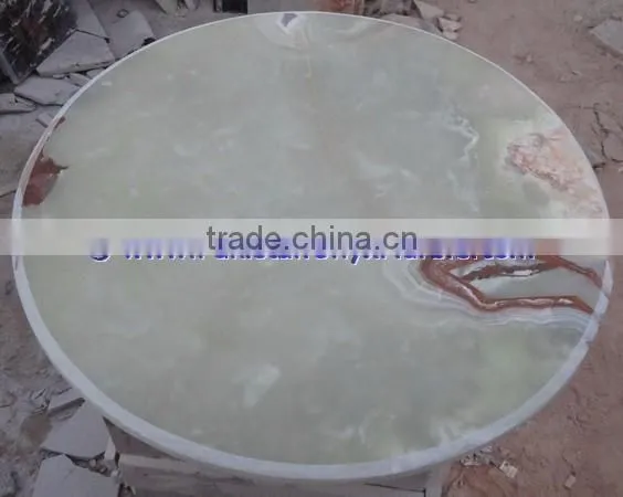 BEAUTIFUL LIGHT GREEN ONYX TABLE TOPS COLLECTION
