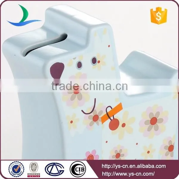 China product wholesale ceramic dog piggy bank for gift