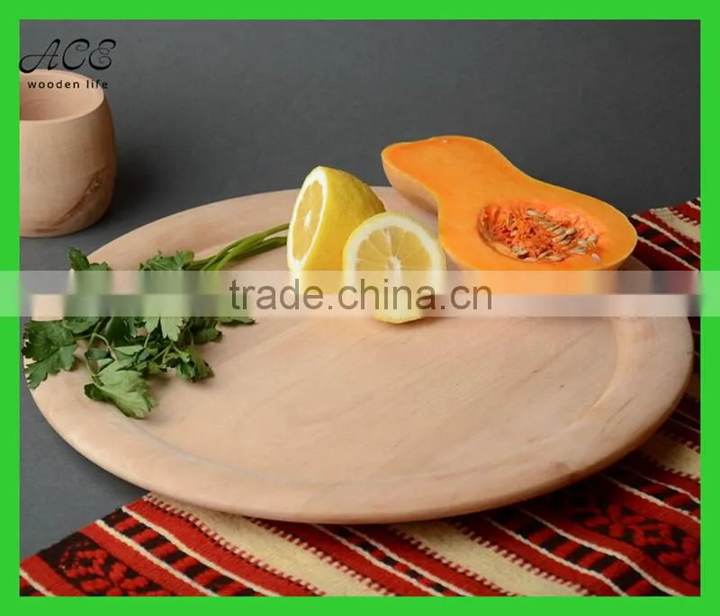 Carved wood blank plate