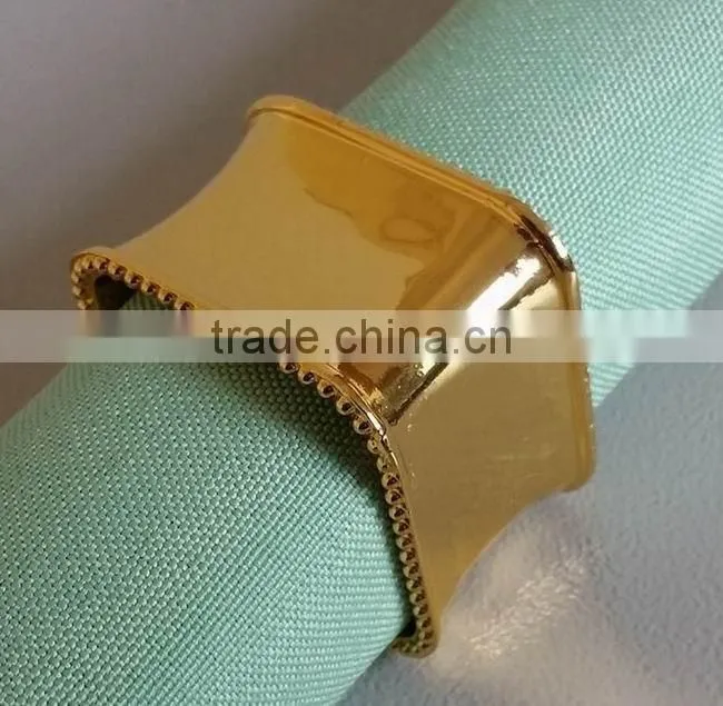 wholesale plain gold napkin ring