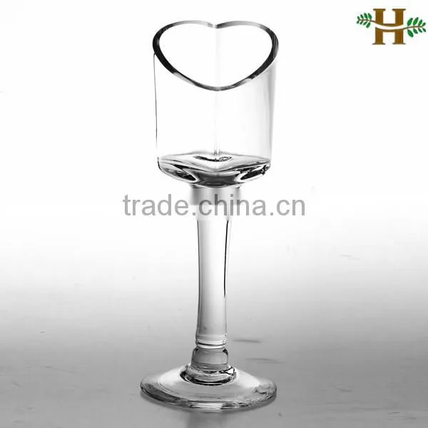 wholesale hand blown heart shaped clear glass vases