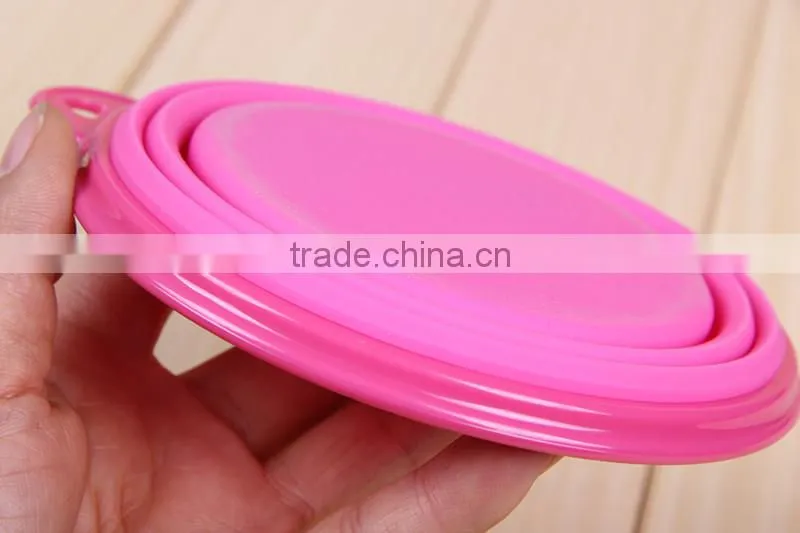2014 new design Silicone dog pet bowl/Collapsible Silicone pet bowl