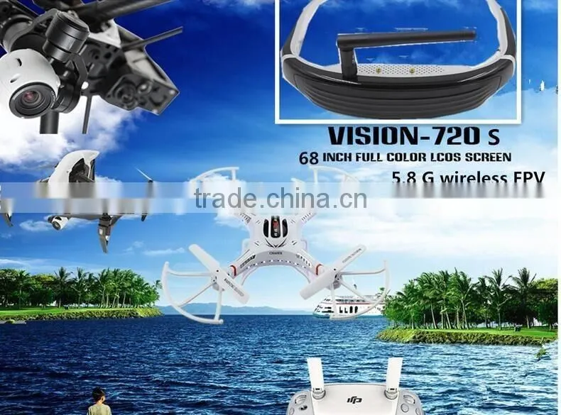 HD 5.8GHz Wireless Eyewear Video Glasses For FPV Racing Drone Glasses Support 68inch Full Color LCOS Screen