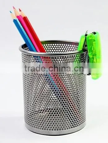 Best Sale Office Accessories Metal Mesh Pen Holder/Pen Stands/Pen Cup
