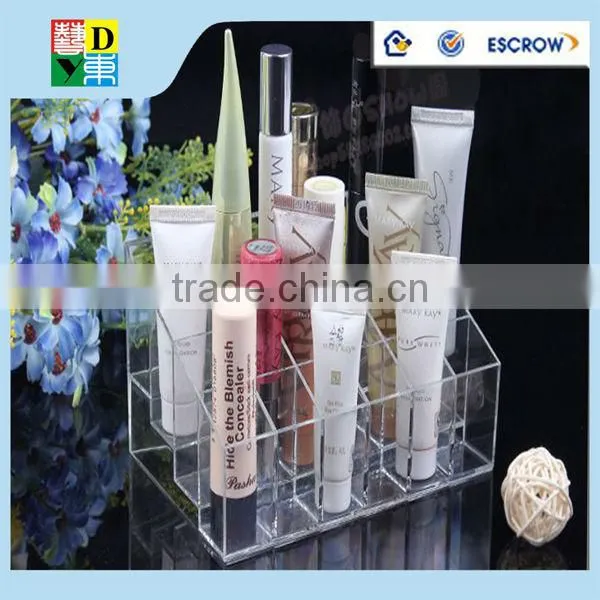High quality of clear acrylic make up display from shenzhen