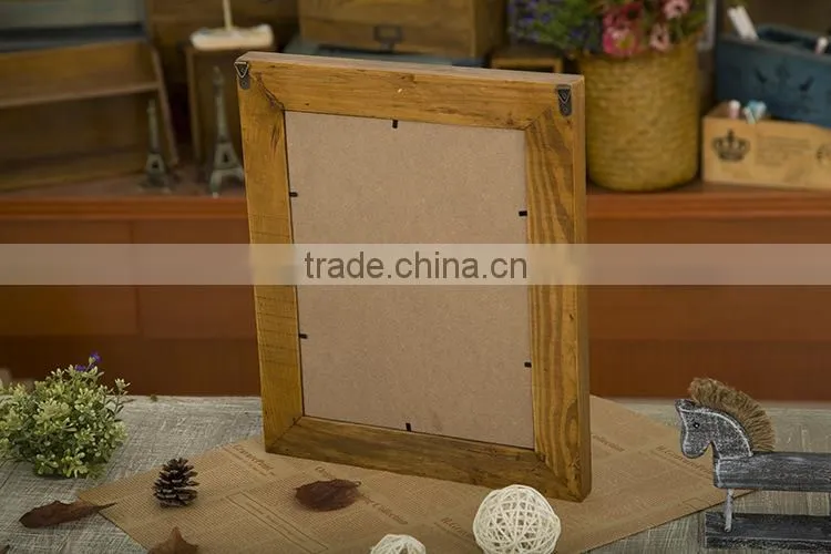 Wholesale Wooden Antique Chalkboard With Wooden Frame and Hooks Can Be Hung Zakka Vintage Style Furnishing Articles 39*39*40cm