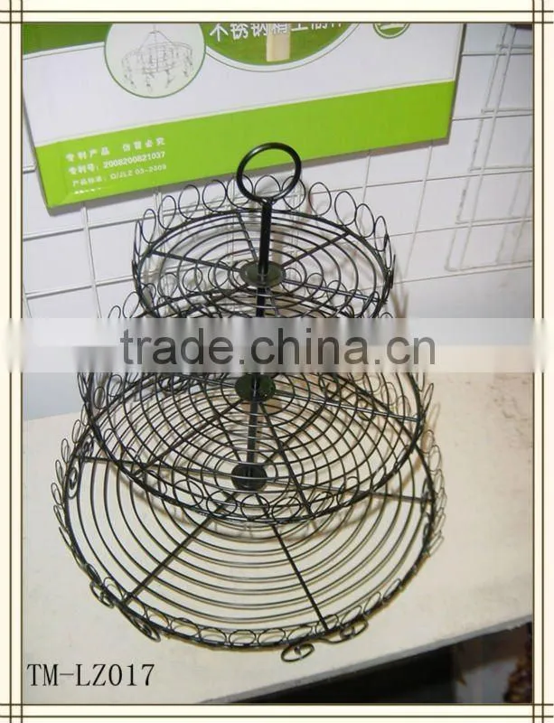 Hot sale metal wire 4 tier cupcake stand