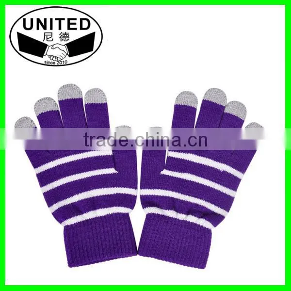 winter warm soft screen glove acrylic knitted magic gloves for smartphone