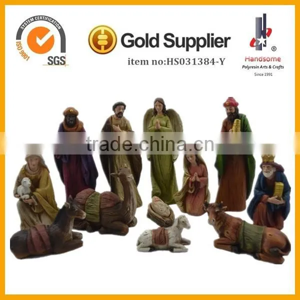 8'' Antique Christmas Resin Nativity Set 11/S nativity scene figurines