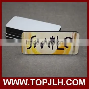 wooden finishing MDF Magnetic Name Tag for sublimation printing