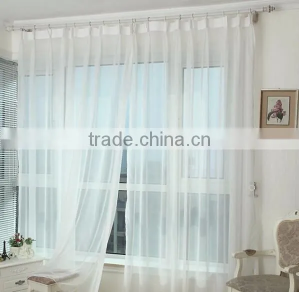 OEM factory cheap high quality wholesale solid color voile sheer curtain fabric
