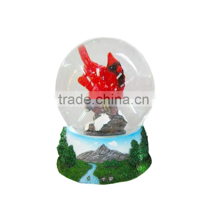 resin custom snow globes with bird (SMW0133)