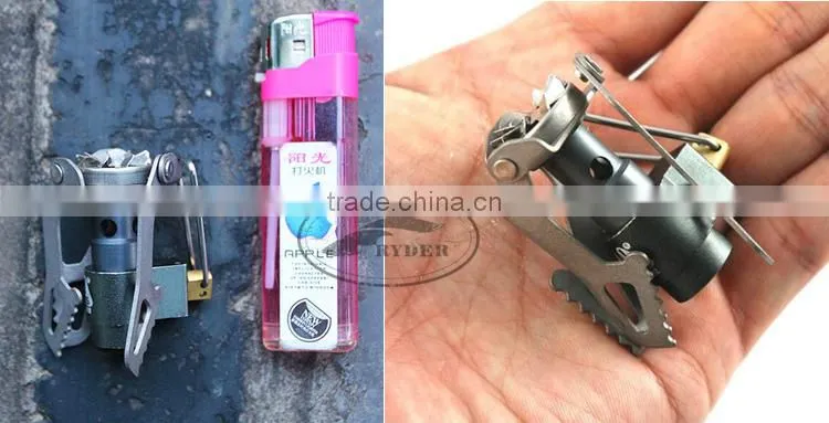 Ultralight Mini Titanium Camping Gas Stove Butane Burner for Backpacking