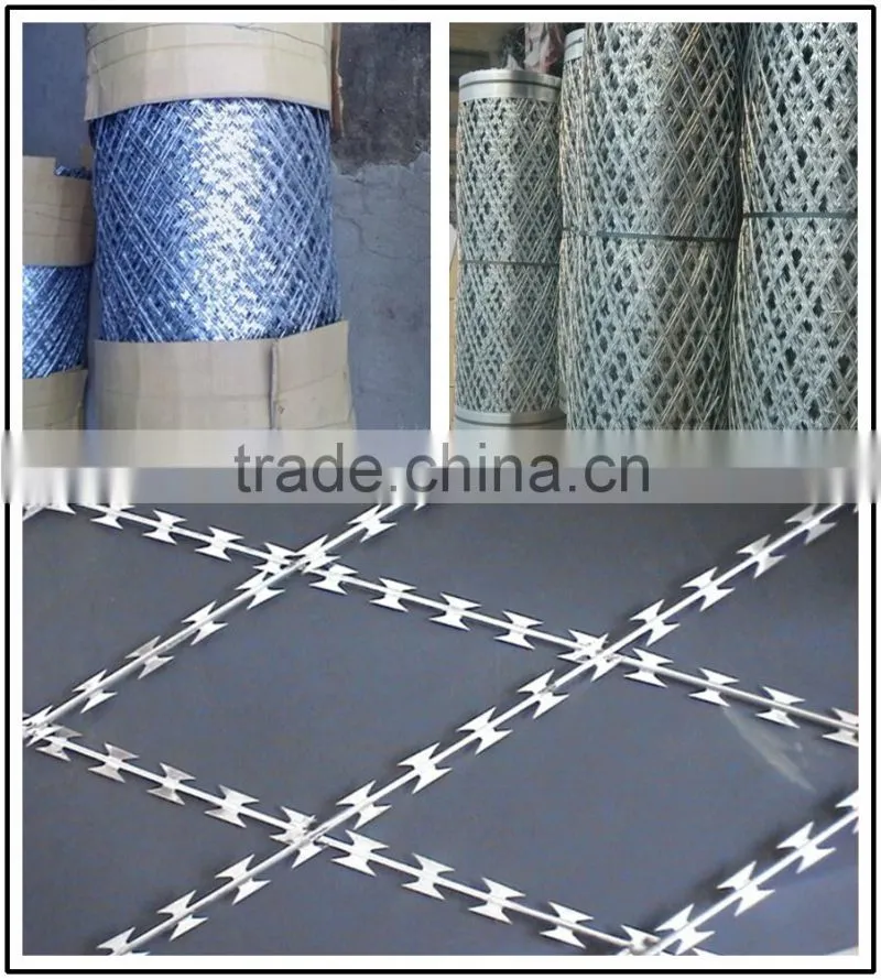 razor barbed wire used as barrier