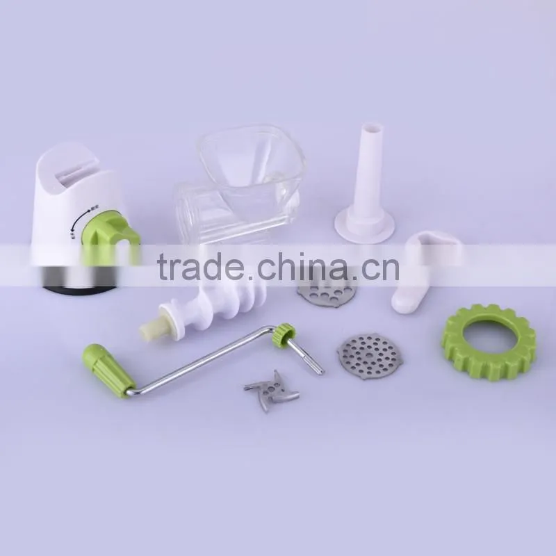 Manual Meat Grinder Kitchen Hand Crank Sausage Stuffer Pasta Maker