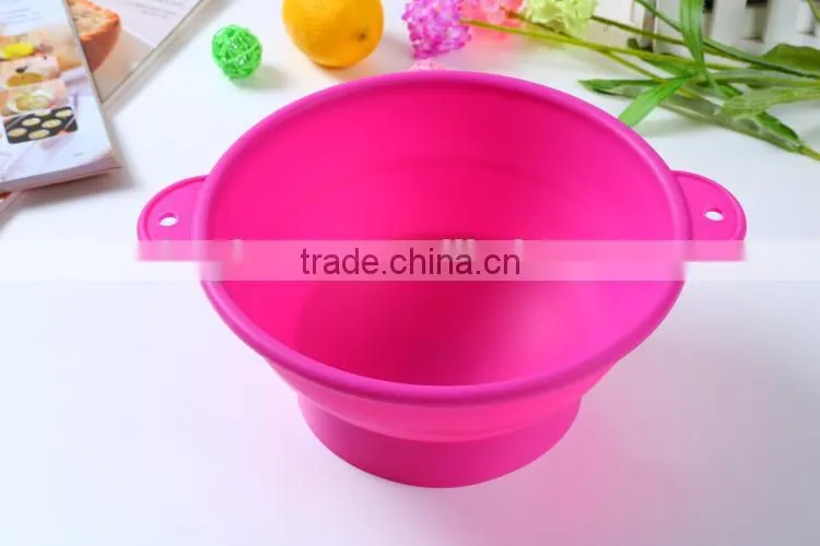 Houseware Kitchen Steamer Bowl, Collapsible Bowl Silicone Colander