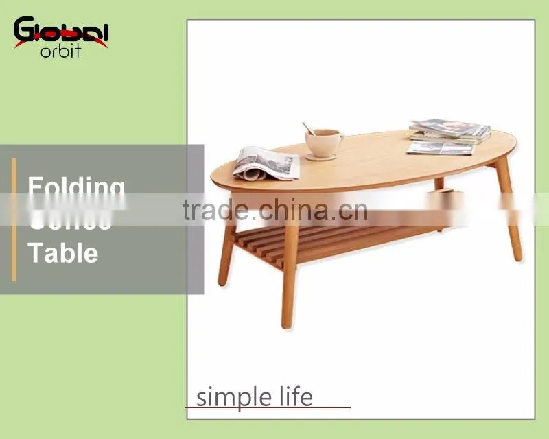 Wood Furniture Space Saver Living Room Wooden Folding Coffee Table