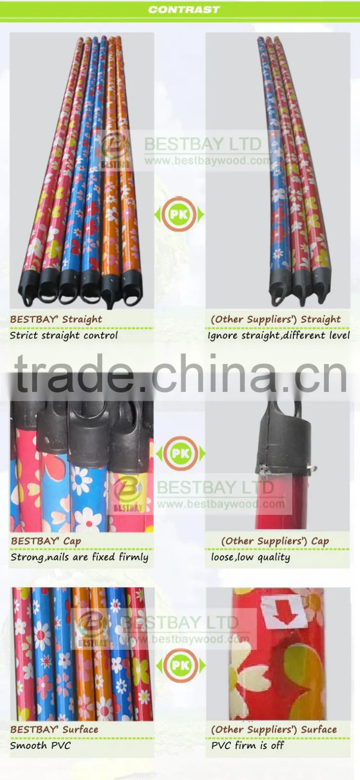 Factory price pvc coated long handle cleaning brush