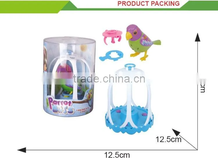 New product plastic sound control battery operated singing bird