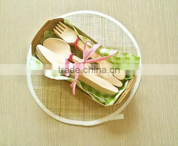 Latest Disposable Wood Spoon Fork and knife for Kids