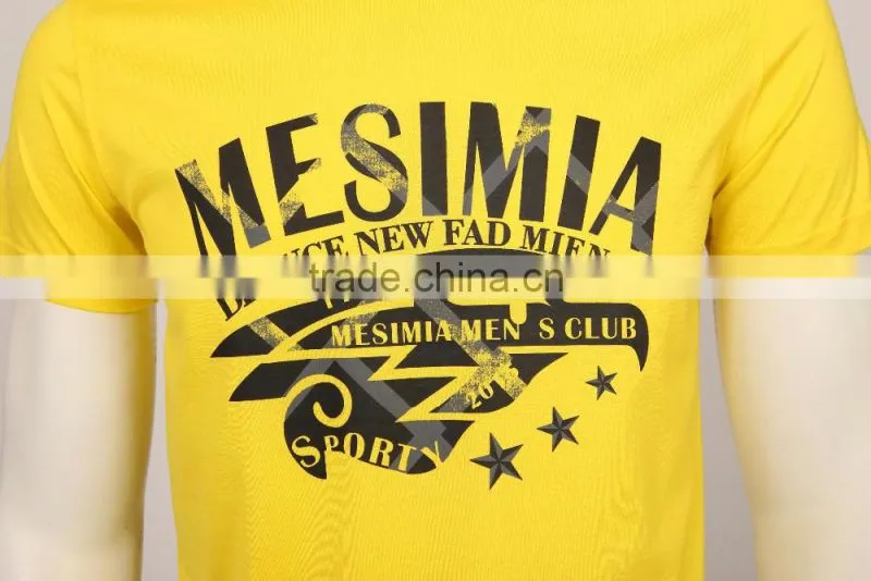 mens fashion design cotton plain bright t shirt