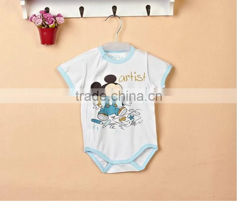 100% cotton mickey print baby rompers wholesale