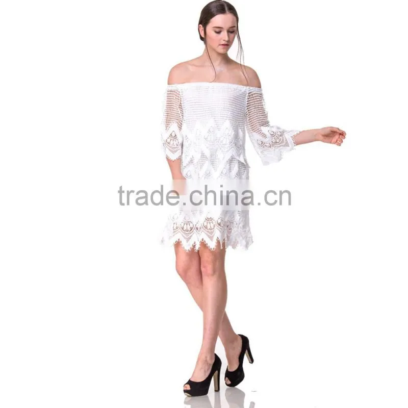 2017Guangzhou Domin factory latest ladies beautiful fashion dress