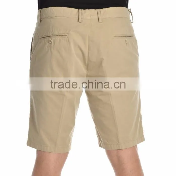 Pants Trouser Custom Mens Beige Cotton Casual Shorts