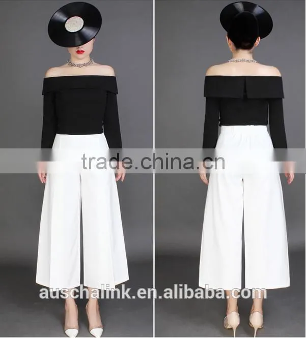 personalized high quality girls casual loose wide leg pants