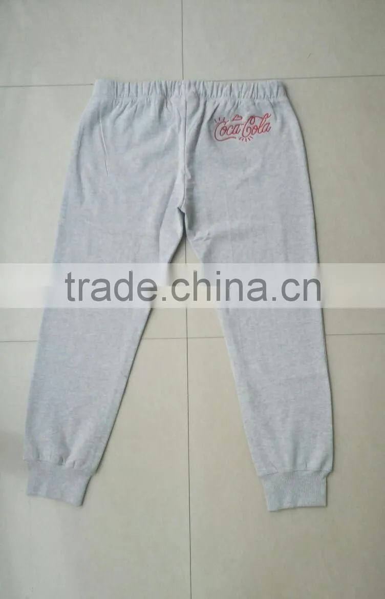 2017 Wholesale Custom Cotton Fleece Sweatpants Alphabet Jogger Pants For Women