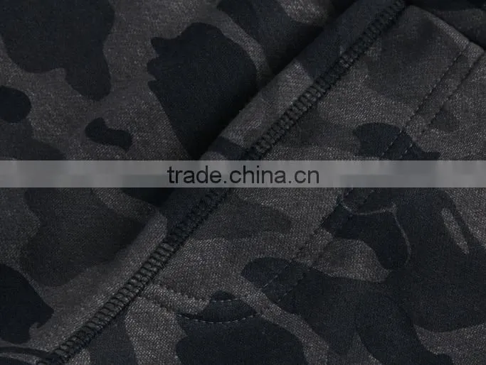 Fashionable Men full printing camouflage cheaper wholesale good quality warm comfort fleece CVC60/40cotton