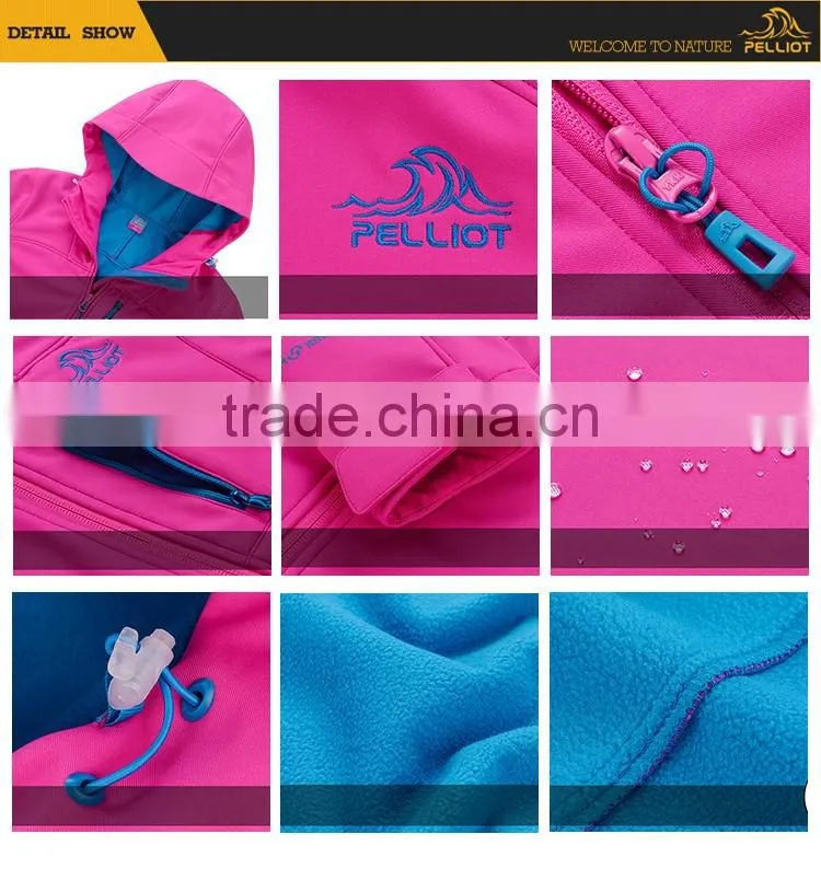 pure color polyester waterproof softshell women's spring jacket