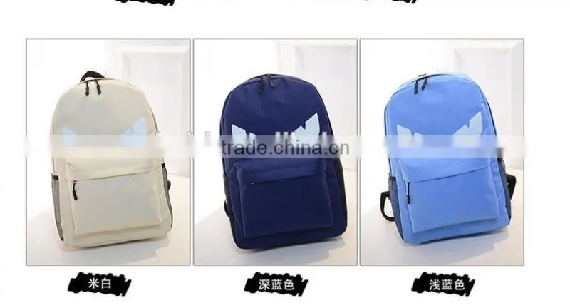 Contemporary cheapest Durable Traveling Canvas cute monster backpack