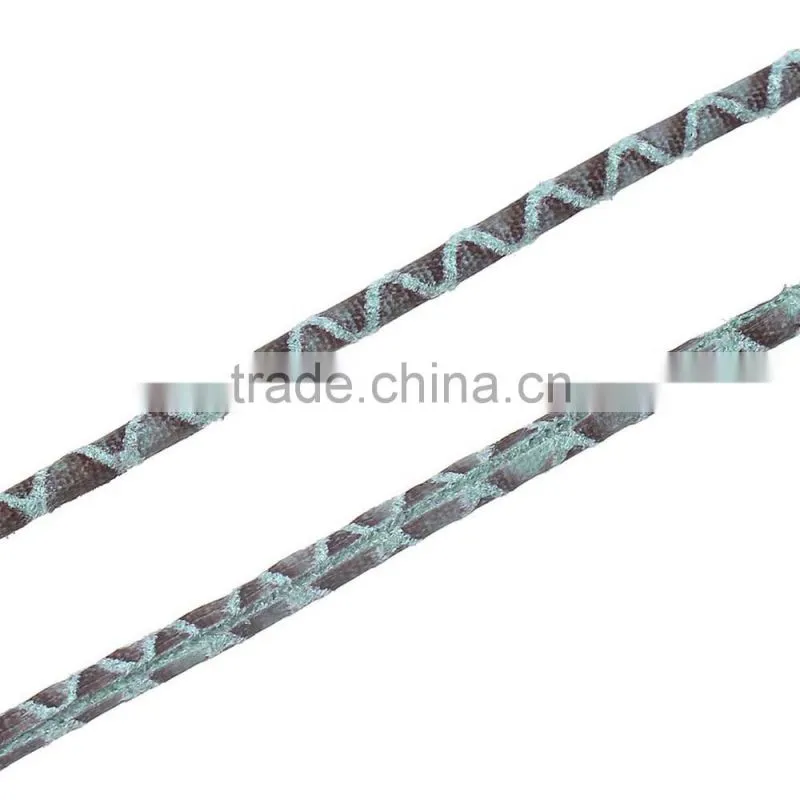 Wholesale Light Green Polyurethane Leather Jewelry Flat Thread Cord