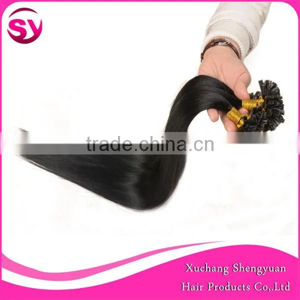 6A Remy Brazilian Unprocessed Hair Extension, Keratin U Tip Hair Extension