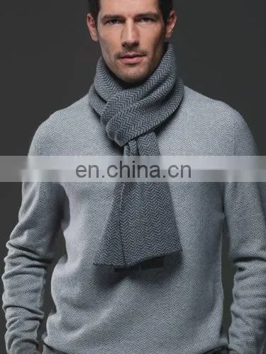 luxury plain knitted 100% pure real cashmere scarf