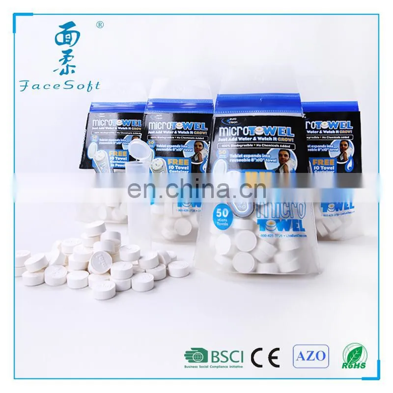 2017 hot selling nonwoven hotel magic compressed towel