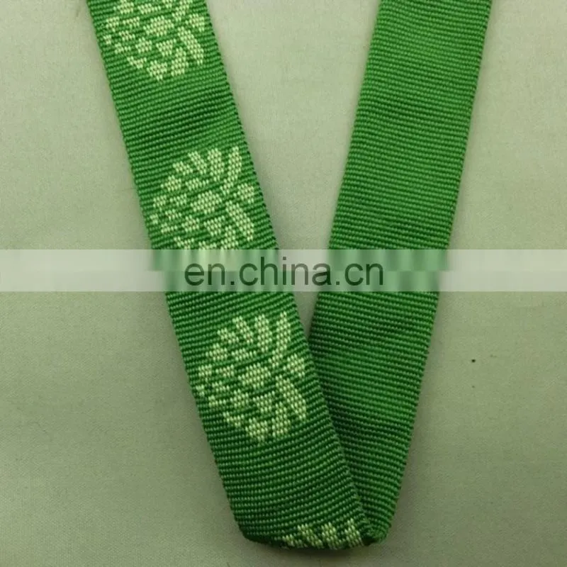 2.5cm jacquard polyster tubular webbing